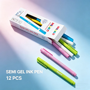 Stylo semi-gel à écriture fluide, design de logo personnalisé, grande capacité, papeterie de bureau et scolaire - Product Image 5