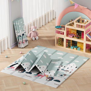 Alfombra de juego plegable de doble cara BabyXPE de 120x180 cm, suave, para bebés y niños pequeños, uso doméstico, diseño grueso y seguro - Product Image 1