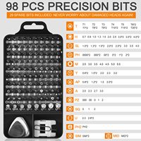 Kit d'outils de réparation magnétique DIY Grade 115 1, jeu de tournevis de précision multi-usages pour électronique, iPhone, projets DIY, acier OEM