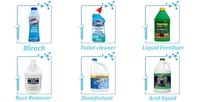 Machine de remplissage semi-automatique à 4 têtes pour liquides dégraissants, détergents et produits corrosifs, format 1 gallon (1L)