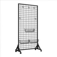 Vente en gros d'étagères en treillis métallique personnalisées crochet de suspension pour collation support multifonctionnel de présentoir de panneau gridwall métallique supports