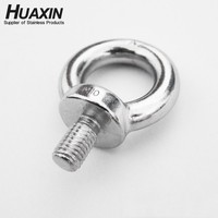 Cao Đánh Bóng Bằng Thép Không Gỉ AISI304 DIN580 Nâng Metric A2 Mắt Bu Lông M8 Eye Bolt 10 Cái/túi