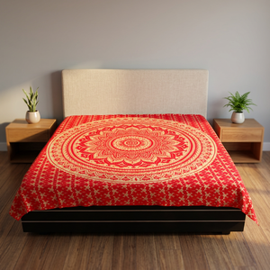 100% Pure Cotton Printed Bedsheet For Double Bed King Size With 2 Pillow Covers At Factory Price Soft Luxury Breathable Room <b>Set</b> - Product Image 2