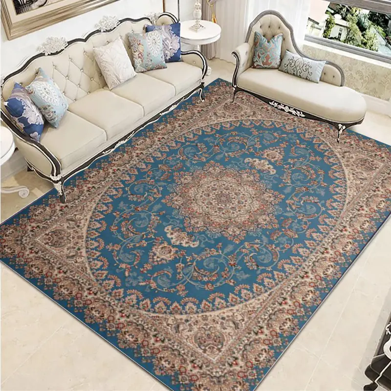 Luxury Custom China Red Turkish Carpets Wholesale Rectangle Floor Print Carpet Alfombras Carpets And Rugs For Living Room Sale