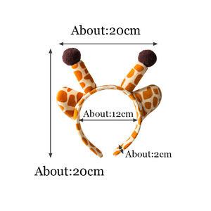 PL coréen mignon en peluche dessin animé <span class=keywords><strong>girafe</strong></span> cheveux cerceau filles mode tissu doux bandeau de cheveux accessoires chaud fourrure bandeaux - Product Image 6
