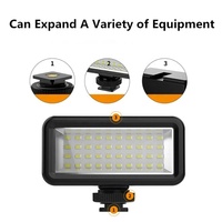 Takenoken Go Pro LED Flash Fill Light Caméra vidéo sous-marine en plastique étanche pour la plongée, la natation, le vlogging et la photographie