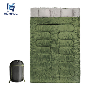 HOMFUL 3 Saison Leichte Camping Doppel Schlafsack Wasserdicht für im freien und reisen - Product Image 1