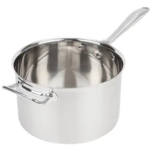 1.5qt Hete Verkoop Hoge Kwaliteit RVS Saus Pan Gebruikt Voedsel Bakpan Aluminium Bodem Kookgerei Voor Restaurant Saus Pot