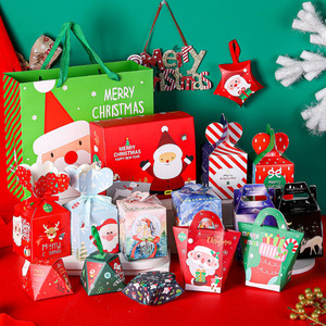 Santa Claus <strong>Red</strong> Christmas Snowflake Paper <strong>Gift</strong> <strong>Bags</strong> With Self-Sealing - Product Image 6