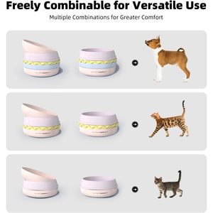 Tazón para Perros Superdesign Hamburger de 6.1 Pulgadas Apilable para Gatos y Perros Pequeños con Tapa - Product Image 6