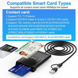 Lector de Tarjetas USB Rocketek, Lector y Escritor de Tarjetas RFID/NFC <span class=keywords><strong>para</strong></span> Windows, <span class=keywords><strong>Mac</strong></span> OS, Linux, Android, Lector y Escritor Inteligente de Tarjetas con Chip - Product Image 3