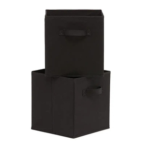 Modern home cube storage box double handle foldable cloth storage cube basket bins organizer for clothes