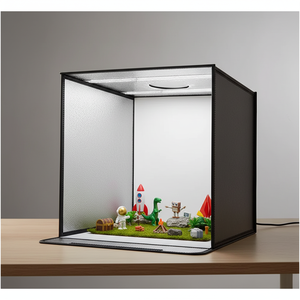 Boîte à lumière pliable 40 cm Softbox 5500K pour studio <span class=keywords><strong>photo</strong></span>, mini tente pour photographie de produits, boîte de studio <span class=keywords><strong>photo</strong></span> avec fond en PVC - Product Image 5