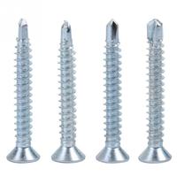 # Vis à tête plate pour tôles 8 x 1 pouce, vis à tête plate en acier inoxydable 410, vis autotaraudeuses à tête Phillips