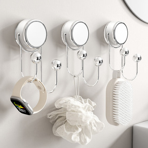 Imega Suction Cup Hooks 3 Pack Strong No Drilling Bathroom Kitchen Shower Hook Modern Design Easy Installation - Product Image 1