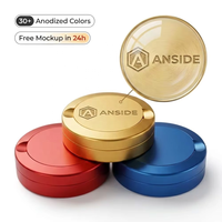 Boîte à snus double couche personnalisée en aluminium 6061, usinée CNC, usinage par électroérosion, anodisée, hermétique, anti-odeur, logo laser, faible MOQ, livraison rapide