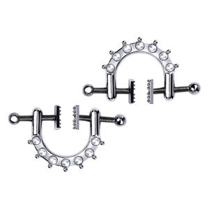 Clip <span class=keywords><strong>en</strong></span> juego de abrazaderas de acabado de metal para pezones Clips de abrazaderas de pezón de metal con cadena estimulador de clítoris abrazaderas de pecho de pezón de acero - Product Image 4