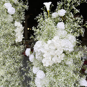 Arreglo Floral de Seda Realista Personalizable para Bodas, Rosas Blancas, Paniculata, Lirios Calla, Impermeable, Hecho a Mano - Product Image 3