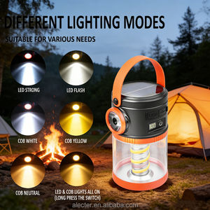 Factory Direct Portable LED Camping <b>Lantern</b> Flashlight COB <b>Solar</b> USB Battery <b>Powered</b> Outdoor Home Emergency Hurricane Power IP65 - Product Image 5