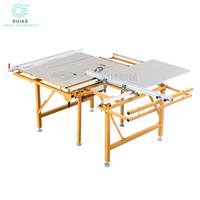 Scie à panneaux pliable portable WJ80, sans poussière, double poussée, machine à travailler le bois, style horizontal avec moteur central pour la coupe