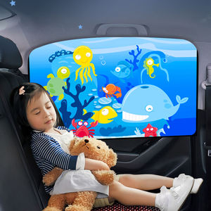 Dibujos animados plegable bebé <span class=keywords><strong>protector</strong></span> <span class=keywords><strong>solar</strong></span> protección UV succión magnética ventana lateral cortina de privacidad logotipo personalizado <span class=keywords><strong>coche</strong></span> parasol sombra - Product Image 2