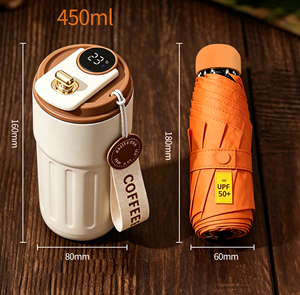 โลโก้ร่มรูปแก้วกาแฟ พับได้ กะทัดรัด กันลม กันน้ำ สำหรับเดินทาง ท่องเที่ยว ใช้ในชีวิตประจำวัน พกพาสะดวก แก้วเก็บความร้อน  รับทำแบรนด์ตามสั่ง สำหรับธุรกิจ - Product Image 6