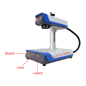 เครื่องแกะสลักโลหะแบบตั้งโต๊ะ LY Desktop Mini Fiber Laser Marking Machine รุ่นอัพเกรด พร้อมแกนหมุนแบบลูกกลิ้ง กำลัง 50W 30W 20W UV 5W - Product Image 5