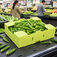 Boîte à légumes en carton alvéolé PP personnalisée, réutilisable, pour l'emballage des produits agricoles