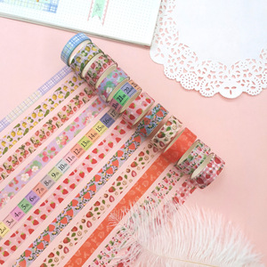New New Arrival <span class=keywords><strong>2025</strong></span> Thơm Dâu Tây Washi Băng Số Lượng Lớn Cuốn Tạp Chí Nguồn Cung Cấp Thẩm Mỹ Scrapbooking <span class=keywords><strong>DIY</strong></span> Quà Tặng Gói Băng - Product Image 1