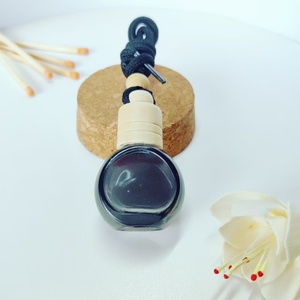 8ml Dark Flat Sphere Leak Proof Sealed <strong>Car</strong> <strong>Diffuser</strong> Glass Bottles <strong>Car</strong> Perfume Bottles Glass - Product Image 1