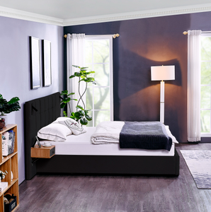 Modern Tufted Upholstered Storage <b>Bed</b> with Wooden <b>Frame</b> Fabric Bedroom Furniture Set for Girls-Full <b>Queen</b> <b>Size</b> Includes Drawers - Product Image 6