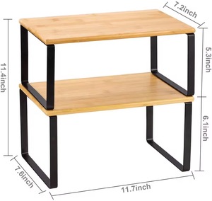 Estante <span class=keywords><strong>de</strong></span> Almacenamiento <span class=keywords><strong>de</strong></span> Esquina <span class=keywords><strong>de</strong></span> 3 Niveles <span class=keywords><strong>para</strong></span> Encimera, Estante Organizador <span class=keywords><strong>de</strong></span> Especias <span class=keywords><strong>para</strong></span> Cocina con Marco <span class=keywords><strong>de</strong></span> <span class=keywords><strong>Madera</strong></span> y Metal, con Ganchos <span class=keywords><strong>para</strong></span> Decoración del Hogar - Product Image 3
