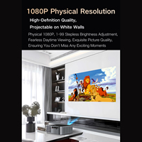 Projecteur de films 3D Y3pro WiFi 6 Android 9 pour extérieur et cinéma maison, 1000 lumens, résolution native 1080P 4K, haut-parleur intégré, prise US