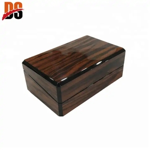 Caja de madera ecológica cuadrada para regalo, con una ranura, para reloj, con acabado lacado, de MDF, con bisagra de placa metálica pulverizada tipo piano, para exhibición y embalaje. - Product Image 1