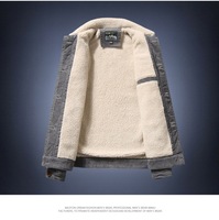 Veste en velours côtelé pour homme, hiver 2022, vente en gros, confortable, doublure en sherpa personnalisée, veste de camionneur en coton