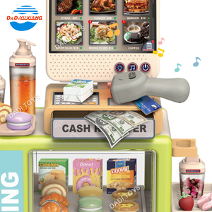 Función táctil Juego de imaginación Supermercado <span class=keywords><strong>Caja</strong></span> <span class=keywords><strong>registradora</strong></span> Juego de juguetes Máquina expendedora Juguetes Niños Máquina de café Juguete - Product Image 3