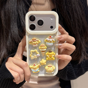 Funda para Teléfono Móvil con Diseño de Pompompurin de Dibujos Animados, para iPhone 17 Air 16 15 Pro Max, Linda, de Resina, con Estrellas, Transparente - Product Image 3