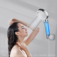 Pommeau de douche haute pression de couleur bleue, économiseur d'eau économique