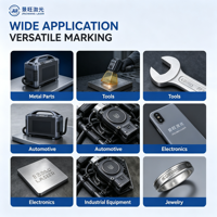 Machine de marquage laser fibre CNC 3D JINGWANG 50W avec prise en charge AI/DWG, conception portable pour la gravure sur métal de grandes pièces