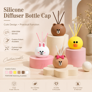 Capuchon de diffuseur en silicone mignon, motif animal, pour diffuseur à bâtonnets, couleur personnalisée, logo, fabricant OEM ODM - Product Image 1