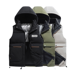 Chaleco Acolchado Impermeable con Cremallera, Sin Mangas, Desmontable, Informal, de Invierno, con Grafeno para Mantener el Calor, Chaqueta para Hombre para Exteriores - Product Image 1