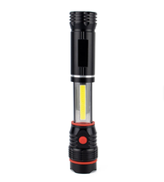 Lampe torche LED COB en alliage d'aluminium, porte-clés, lampe de poche d'urgence pour le camping en plein air, réglable