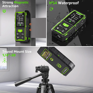 Huepar Li-Ion Pin Tpye-C Phí BLM-100G 200M Kỹ Thuật Số Màu Xanh Lá Cây Chùm Tia Laser Mức Độ Khoảng Cách Meter Laser Đo - Product Image 5