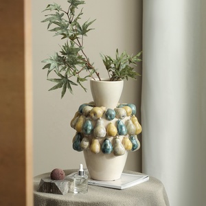Florero de Cerámica Decorado a Mano con Frutas Flolenco, Florero con Acento de Pera en 3D para Decoración del Hogar, Comercial y de Hoteles - Product Image 6
