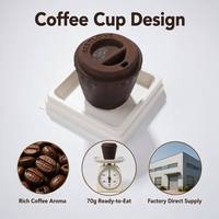 Gâteau mousse glacé en forme de tasse à café, 70g, saveur café, dessert prêt à consommer, fournisseur en gros pour boulangeries et pâtisseries