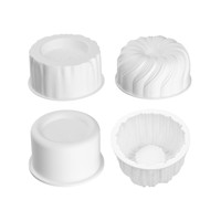 Moule en silicone alimentaire à cavité unique de 4 pouces pour gâteau mousse, résistant à la chaleur, réutilisable, écologique, non toxique, compatible lave-vaisselle