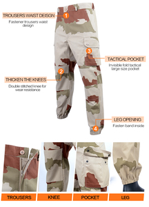 Uniforme de <span class=keywords><strong>Desierto</strong></span> Tricolor Francés de Costa de Marfil de Alta Calidad - Product Image 6