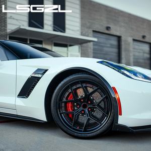 Negro obsidiana con rueda de aleación forjada transparente brillante 5x127 5x130 5x114,3 Llanta negra de 2 piezas para Chevrolet Corvette C7 C8 - Product Image 4