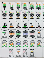 Juego de Mahjong Personalizado de Lujo con Temática de Halloween, Moderno, Duradero, Plegable, Resistente al Agua, Portátil, Ecológico, con Fichas de Plástico