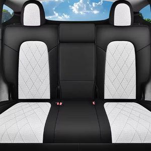 Housses de siège arrière en cuir Nappa personnalisées pour Tesla Model Y, ensemble complet, respirantes, toutes saisons, <span class=keywords><strong>protection</strong></span> intérieure de luxe - Product Image 2